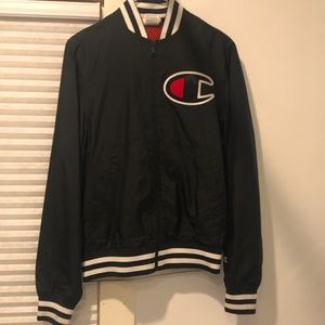 Black champion wind breaker